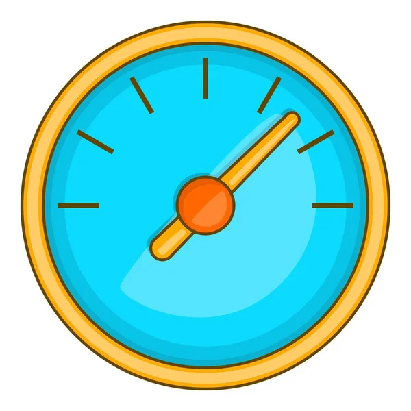 Stora runda hastighetsmätaren ikon, tecknad stil — Stock vektor