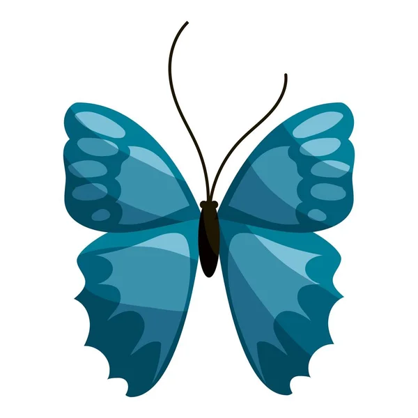 Icono de mariposa azul, estilo de dibujos animados — Vector de stock