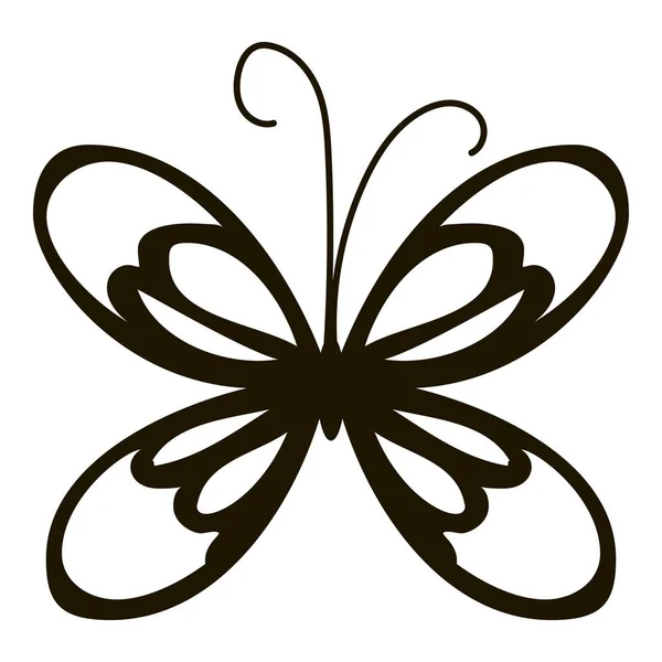 Pequeño icono de mariposa, estilo simple — Vector de stock