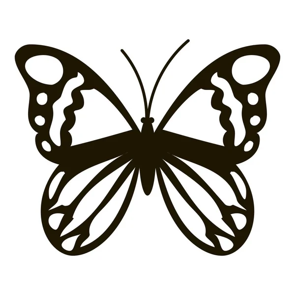 Μαύρη πεταλούδα εικονίδιο, απλό στυλ — Διανυσματικό Αρχείο