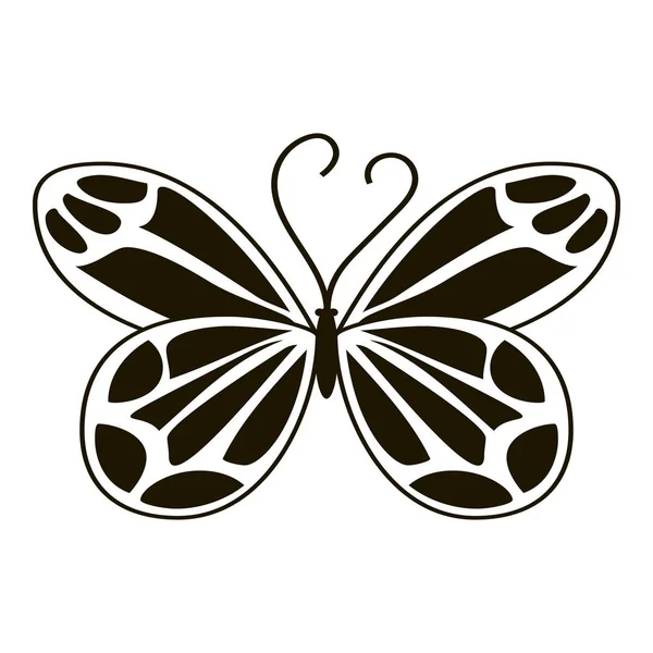 Icono de mariposa de noche, estilo simple — Vector de stock