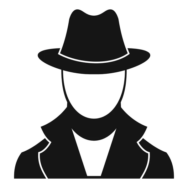 Spy icon, simple style — Stock Vector