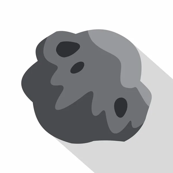 Asteroid ikon, platt stil — Stock vektor
