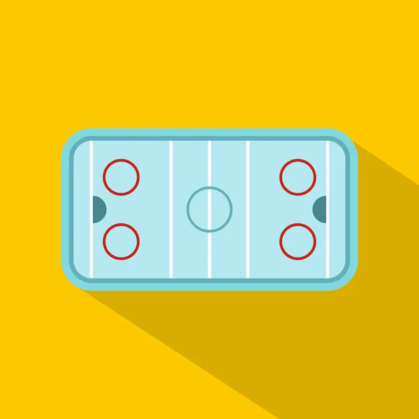 Ice hockey rink ikona, płaski — Wektor stockowy