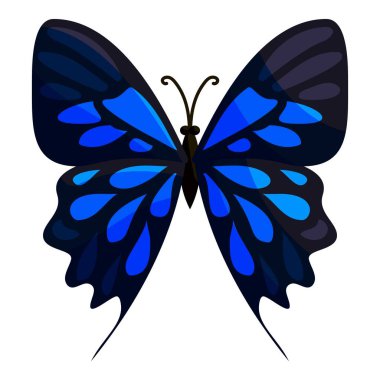 Büyük kelebek kutsal kişilerin resmi, karikatür tarzı