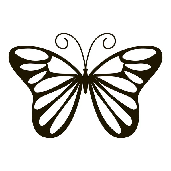 Ημέρα πεταλούδα εικονίδιο, απλό στυλ — Διανυσματικό Αρχείο