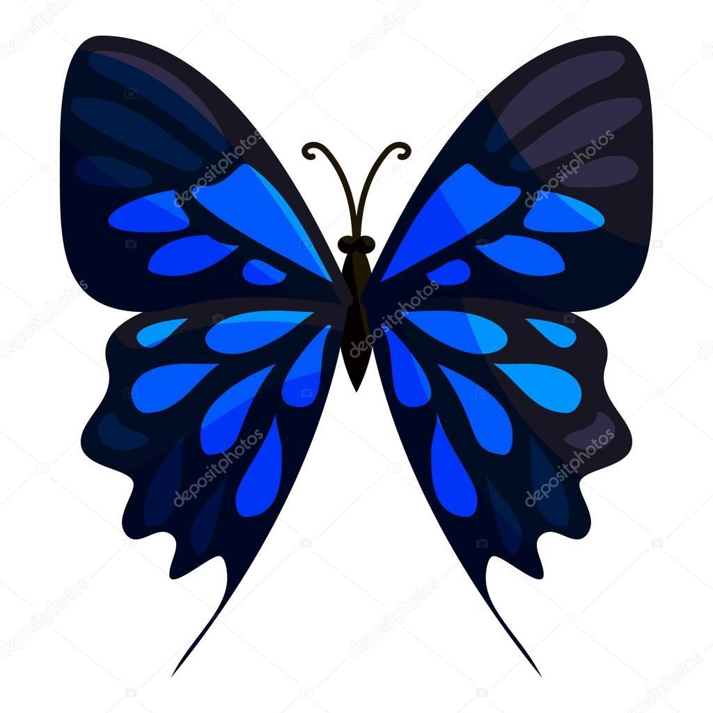 Big butterfly icon. Cartoon illustration of big butterfly vector icon for web