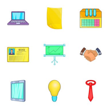 Corporation'ın Icons set, karikatür tarzı