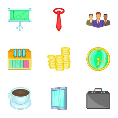 Firma Icons set, karikatür tarzı