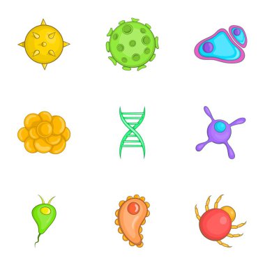 Hastalık Icons set, karikatür tarzı