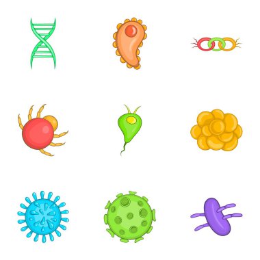 Hastalık Icons set, karikatür tarzı