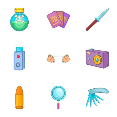 Casus Icons set, karikatür tarzı