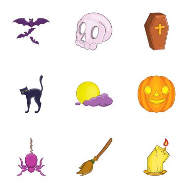 Ölü Icons set, yeniden dirilişi çizgi film tarzı