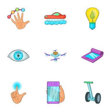 Yenilik Icons set, karikatür tarzı