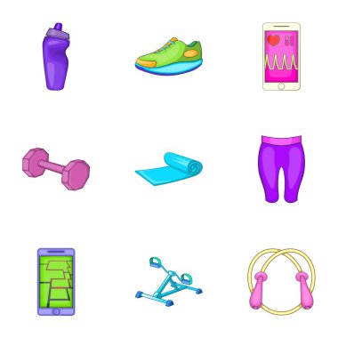 İnce simgeler seti, çizgi film biçimi