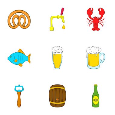 Ale Icons set, karikatür tarzı