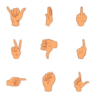 El Icons set, karikatür tarzı