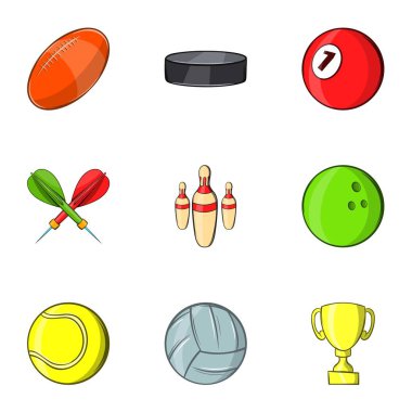 Icons set eğitim, karikatür tarzı