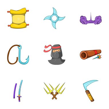 Casus Icons set, karikatür tarzı