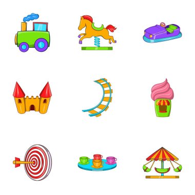 Icons set, karikatür tarzı sürmek