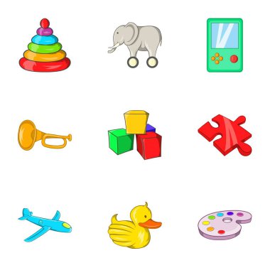 Oyun Icons set, karikatür tarzı