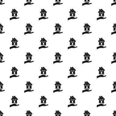 Ev ve palmiye desen, basit tarzı