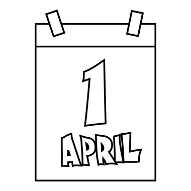 1 Nisan, Nisan Fools Day takvim simgesini