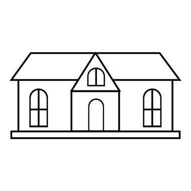 Yazlık ev simgesini, anahat stili