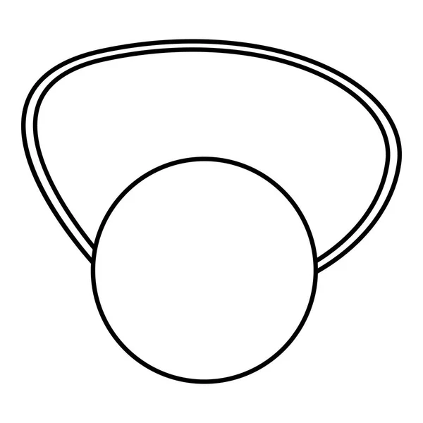 Icône nez de clown, style contour — Image vectorielle