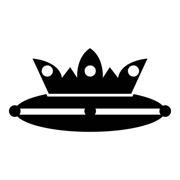 Krone auf einem Kissen-Symbol, einfacher Stil — Stockvektor