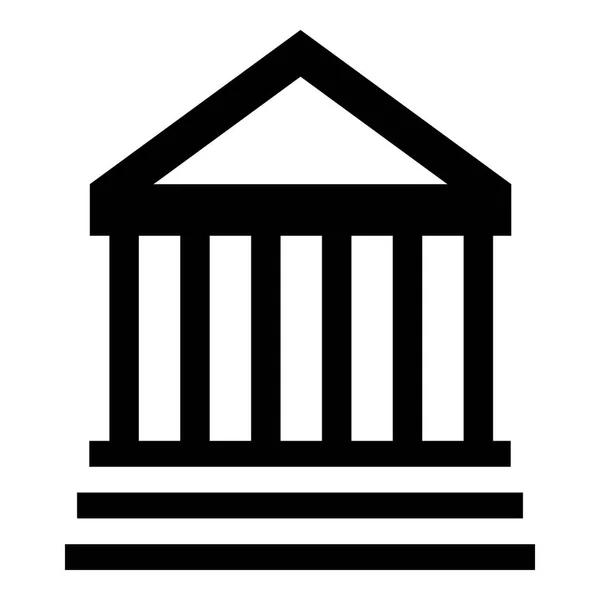 Museumgebouw pictogram, eenvoudige stijl — Stockvector