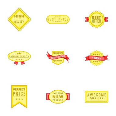 Rozet Icons set, karikatür tarzı