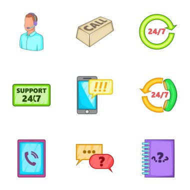 İstişare Icons set, karikatür tarzı