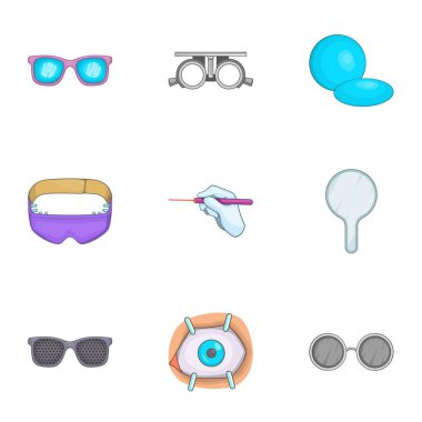 Tedavi görme Icons set, karikatür tarzı