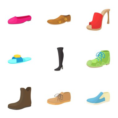 Çoraplar Icons set, karikatür tarzı