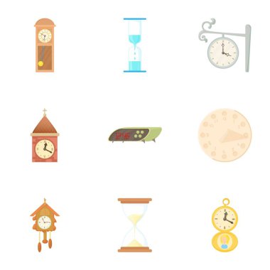 Chronometre Icons set, karikatür tarzı