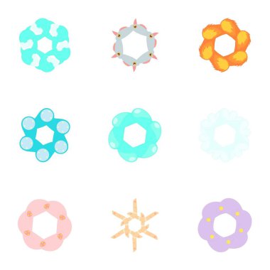 Yapay çiçek Icons set türleri