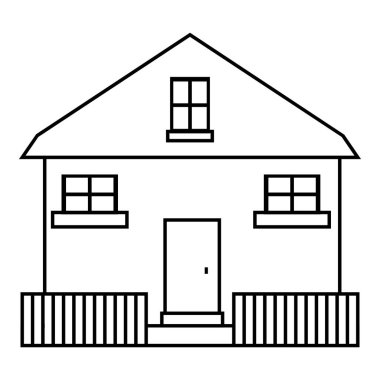 Sevimli ev simgesini, anahat stili