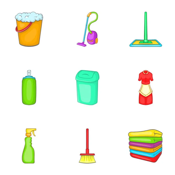 Set de iconos de día sanitario, estilo de dibujos animados — Vector de stock