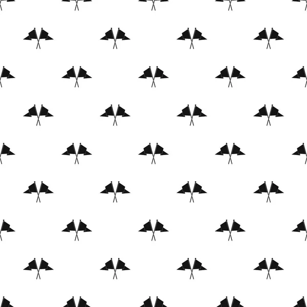 シンプルなスタイルのフラグ パターンを交差 — ストックベクタ