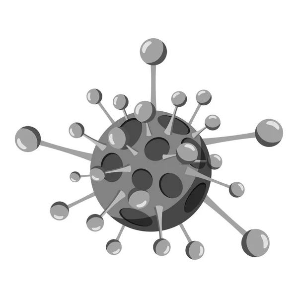 Aids virus ikon, grå svartvit stil — Stock vektor