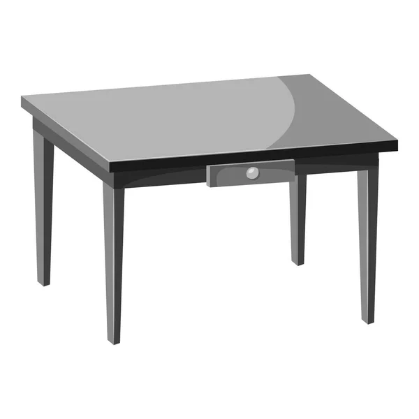 テーブル アイコンは、灰色のモノクロ スタイル — ストックベクタ