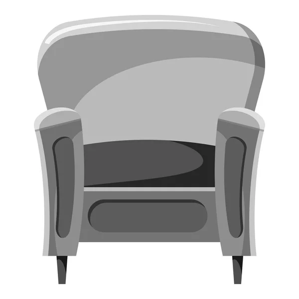 Armchair icon, gray monochrome style — Stock Vector