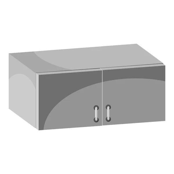 Icono del cajón, estilo monocromo gris — Vector de stock