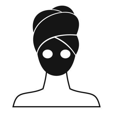 Spa yüz kil maskesi simgesi, basit tarzı