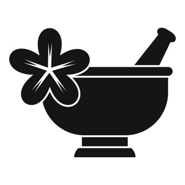 Harç ve havaneli eczane simgesi, basit tarzı