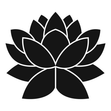 Lotus çiçek simgesi, basit tarzı