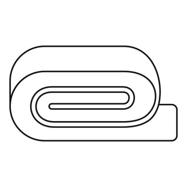 Spa havlu simgesi, anahat stili