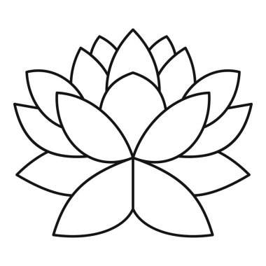 Lotus çiçek simgesi, anahat stili