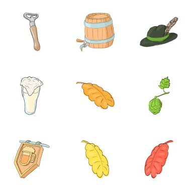 Alkol Icons set, karikatür tarzı